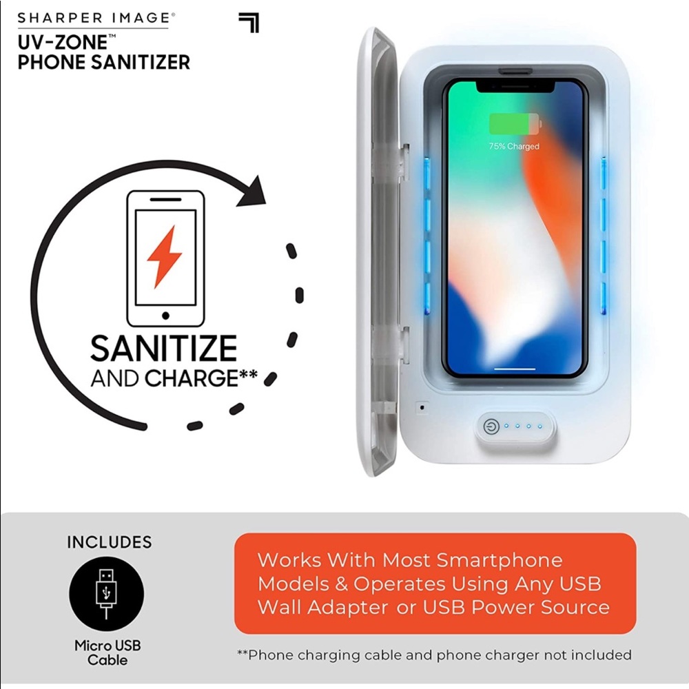 Sharper Image Uv Zone Phone Sanitizer - image 3
